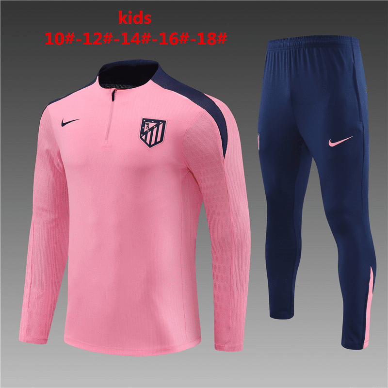 Atletico Madrid 2024-25 Pink Soccer Training Suit Kid's