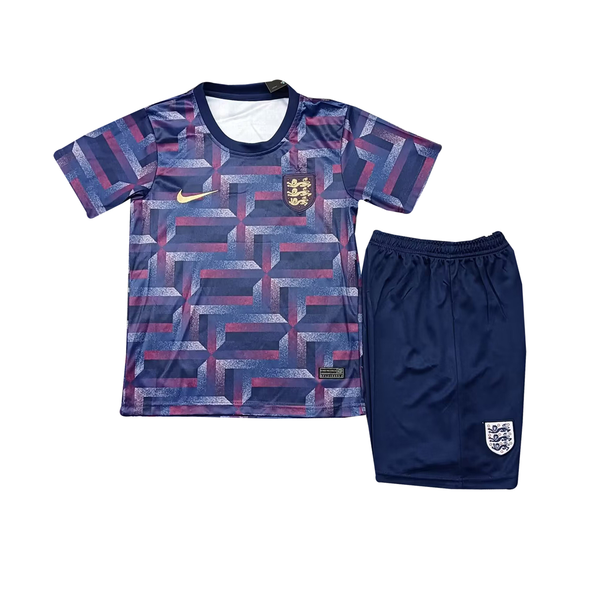 England 2024 Royal Soccer Jerseys + Short Kid's