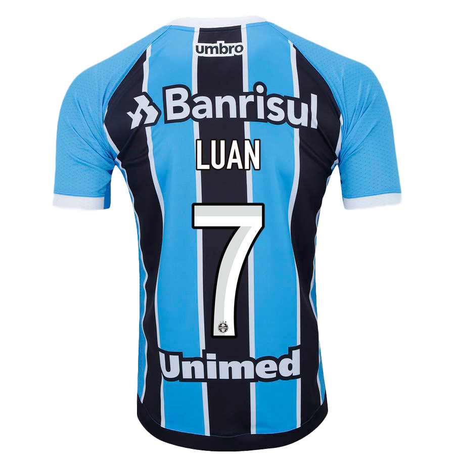 2017-18 Gremio home blue Football Jersey Shirts Luan Guilherme #7